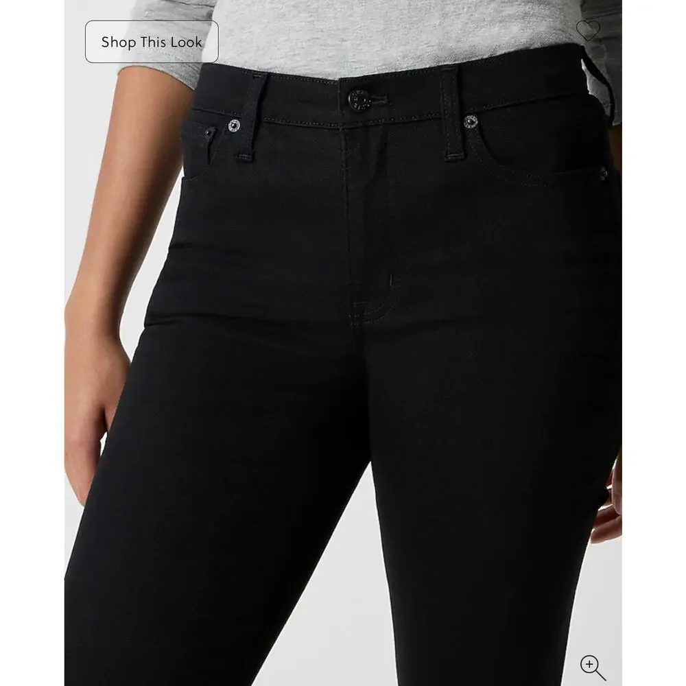 J. Crew Flare crop black jean in all-day stretch Black NWT size 30P